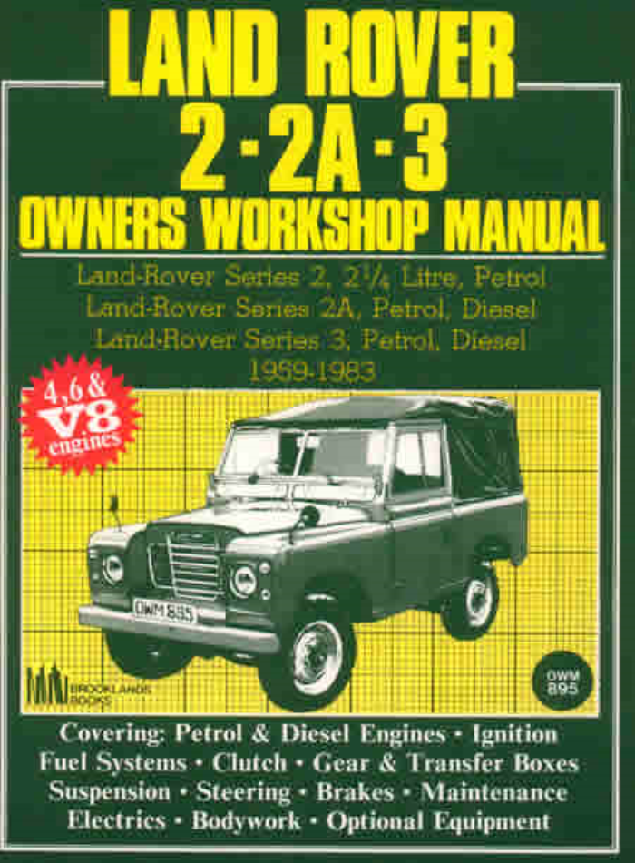 Land Rover Series 2 2A Petrol Diesel Repair Operation Manual Brooklands